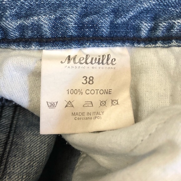 Brandy Melville light wash polka dot Jean Shorts - Picture 4 of 5